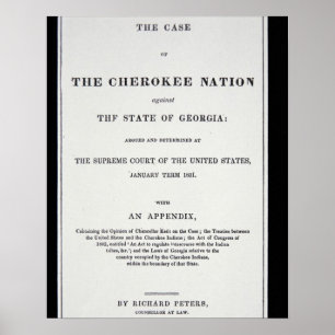 Anti-removal tract, by Cherokee Nation, in reponse Poster