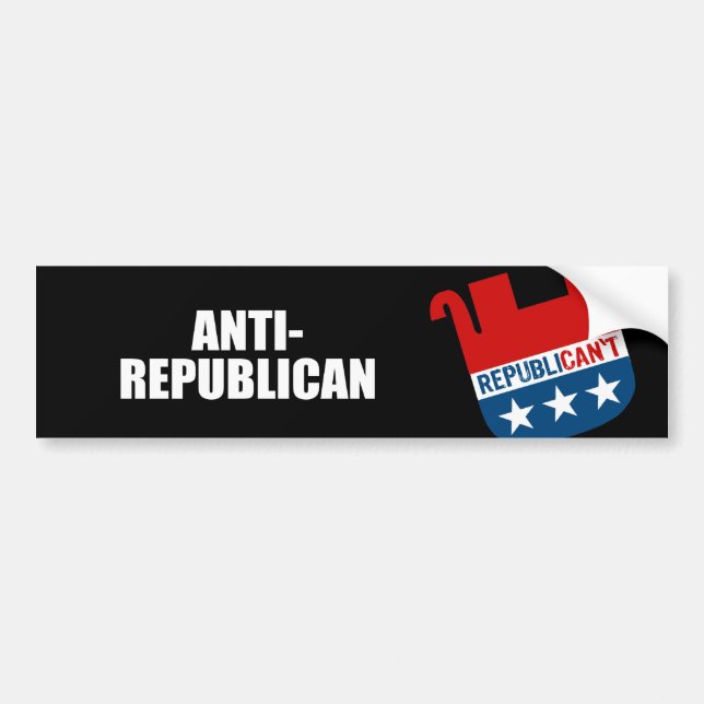 Anti-Republican Bumper Sticker (Front)