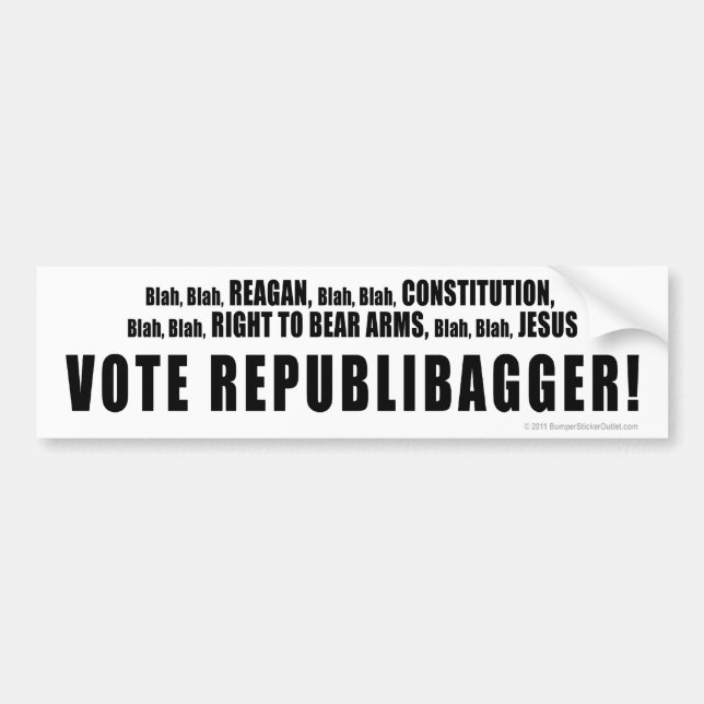 Anti-Republican bumper sticker (Front)