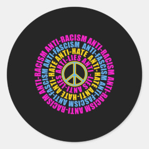 Anti Republican Peace Love Vote Blue Kamala Harris Classic Round Sticker
