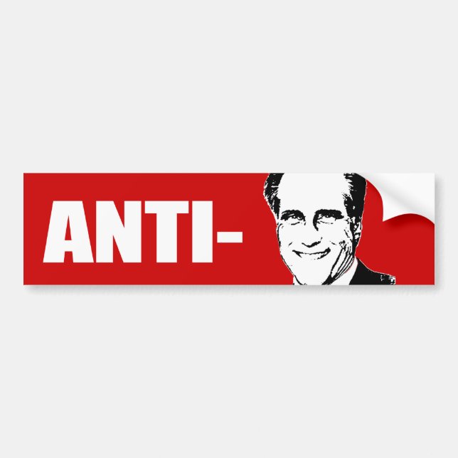 ANTI-ROMNEY BUMPER STICKER (Front)