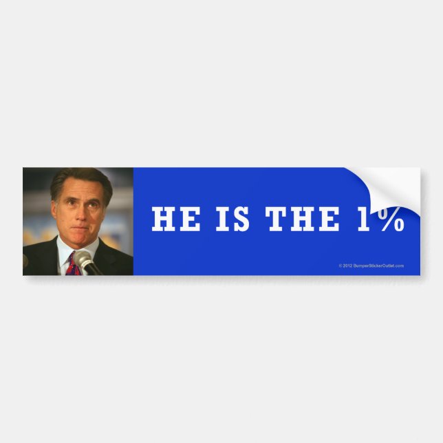 Anti-Romney sticker 1% (Front)
