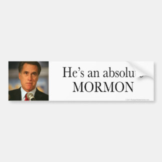 Anti-Romney sticker Absolute Mormon