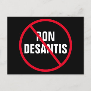 Anti Ron DeSantis Political Postcard
