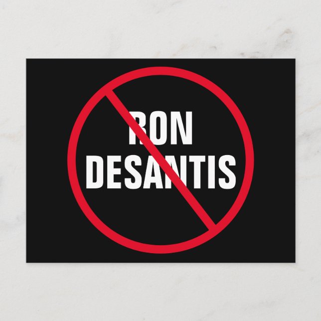 Anti Ron DeSantis Political Postcard (Front)