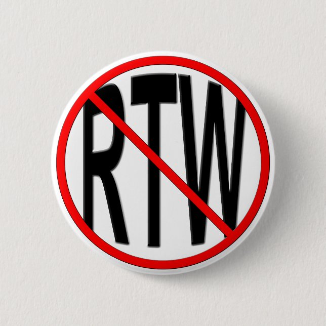 Anti-RTW 6 Cm Round Badge (Front)