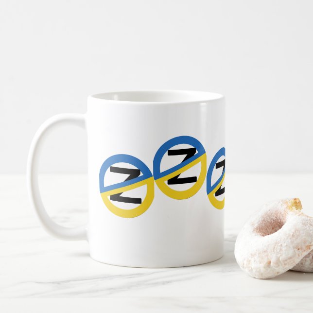 Anti-Russian Z T-Shirt Coffee Mug (With Donut)