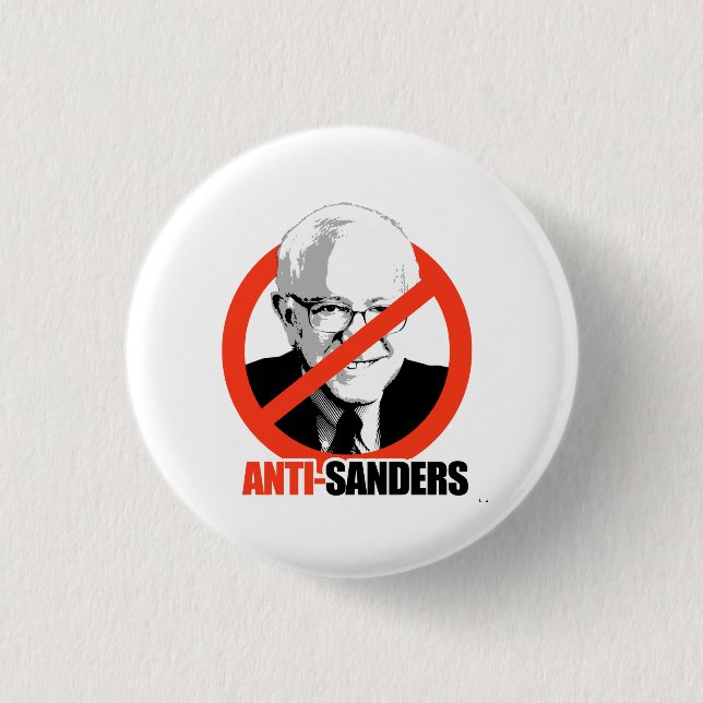 Anti-Sanders 3 Cm Round Badge (Front)
