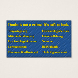 Anti-Scientology Info Card (Org Staff)