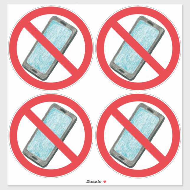 Anti-smartphone vinyl sticker (Sheet)