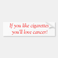 Anti-Smoking bumpersticker
