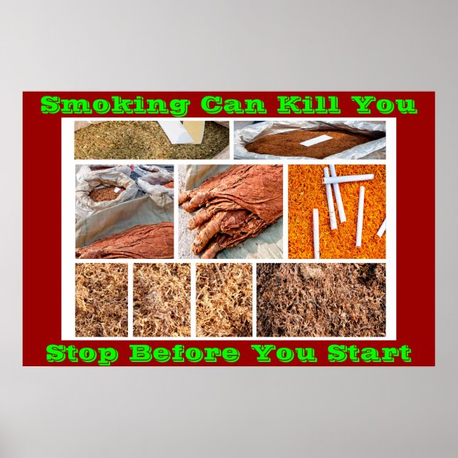 anti smoking posters on Green (Front)