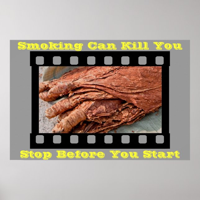 anti smoking posters on Grey (Front)
