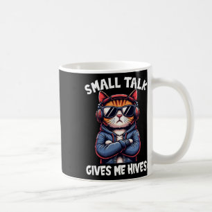 Anti Social Anxiety Mindfulness No Small Talk Intr Coffee Mug