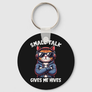Anti Social Anxiety Mindfulness No Small Talk Intr Key Ring