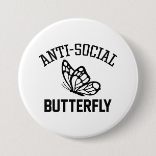 Anti-Social Butterfly 7.5 Cm Round Badge