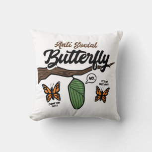 Anti Social Butterfly Cushion