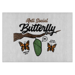 Anti Social Butterfly Cutting Board