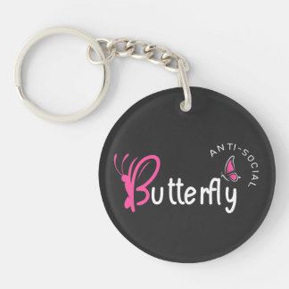 Anti-Social Butterfly Key Ring