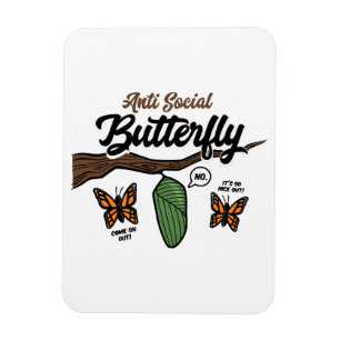 Anti Social Butterfly Magnet