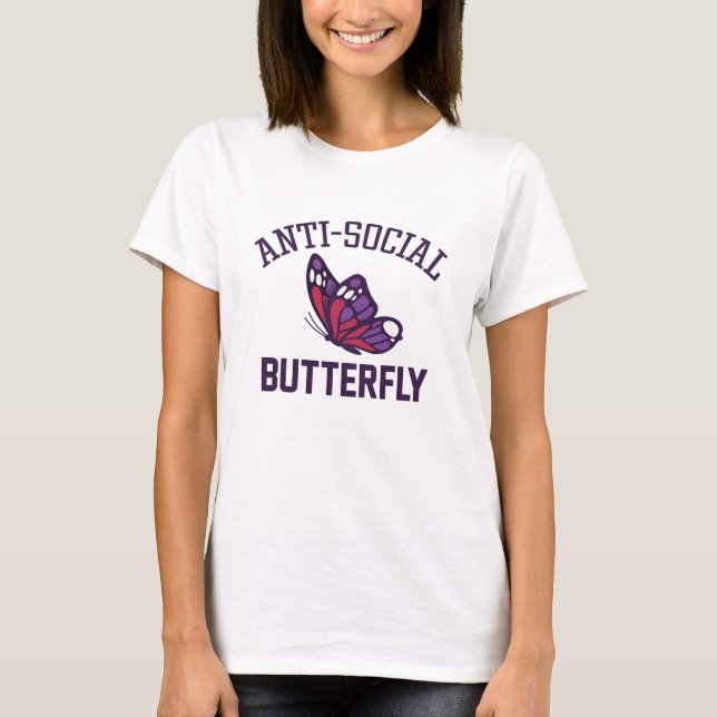 Anti-Social Butterfly T-Shirt (Front)