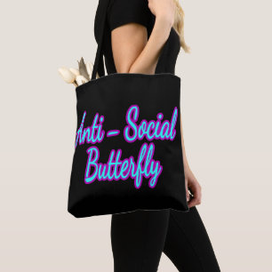 Anti-Social Butterfly Tote Bag