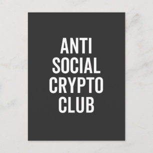 Anti Social Crypto Club Postcard