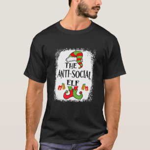 Anti-Social Elf Matching Family Funny Christmas Pa T-Shirt