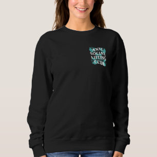 Anti Social Lifting Club Barbells Crossed Skull (M Sweatshirt