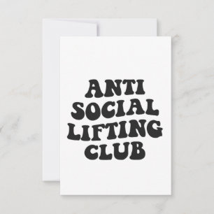 Anti Social Lifting Club Funny Gym Fitness Lover Thank You Card