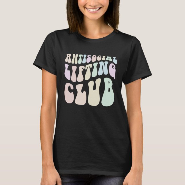 ANTI SOCIAL LIFTING CLUB Weight Retro Introvert T-Shirt (Front)
