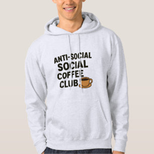 Anti-Social Social Coffee Club – Funny Hoodie Desi