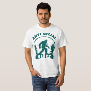 Anti Social Vibes, Bigfoot Graphic T-Shirt