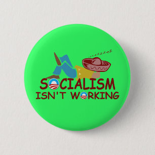 Anti socialism 6 cm round badge