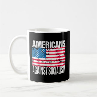 Anti-Socialism American Flag Patriotic Capitalist  Coffee Mug