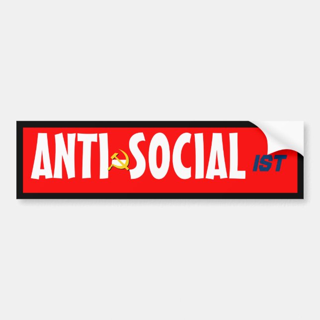 ANTI-SOCIAList Bumper Sticker (Front)