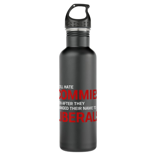 Anti Socialist Communist Pro America Patriotic.png 710 Ml Water Bottle (Front)