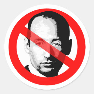 Anti Stephen Miller Crossed Out Face Classic Round Sticker