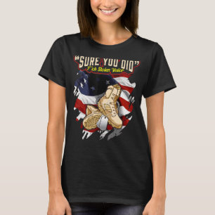 Anti Stolen Valour American Flag Proud Military T-Shirt