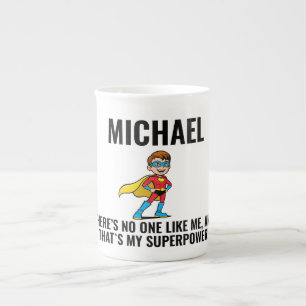 ANTI-STRESS KIDS HERO SUPERHERO POWER BONE CHINA MUG