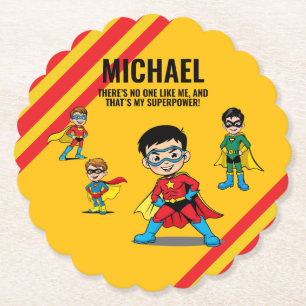 ANTI-STRESS KIDS HERO SUPERHERO POWER  PAPER COASTER