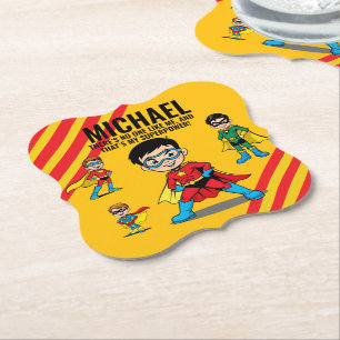 ANTI-STRESS KIDS HERO SUPERHERO POWER TEAM PAPER COASTER