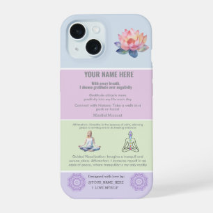 ANTI-Stress loto FLOWER YOGA CHAKRA PEACE iPhone 15 Case