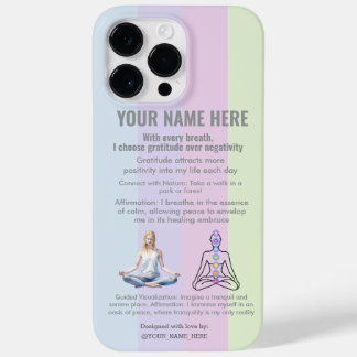 ANTI-Stress YOGA CHAKRA PEACE GRATITUDE Case-Mate iPhone 14 Pro Max Case