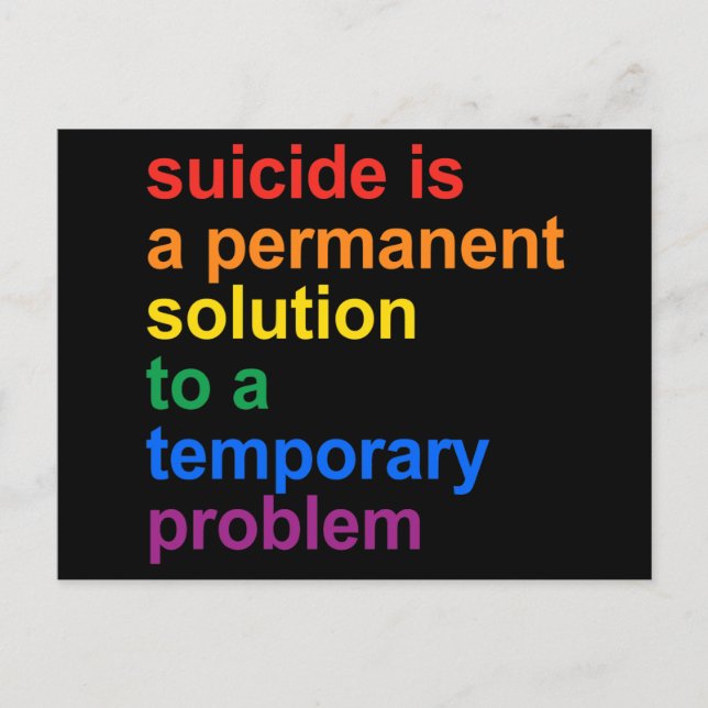 Anti-Suicide Postcard (Front)