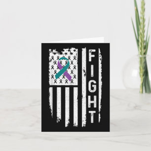 Anti Suicide Prevention Awareness Fight American F Card