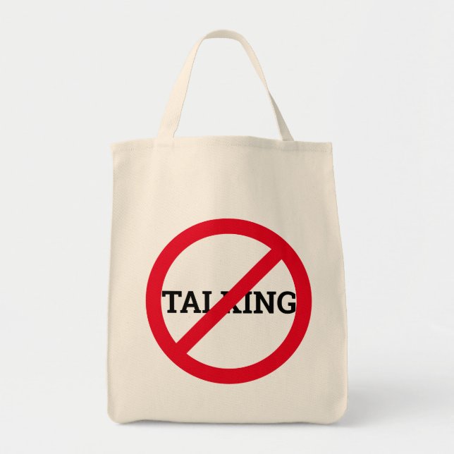 Anti Talking Tote Bag (Front)