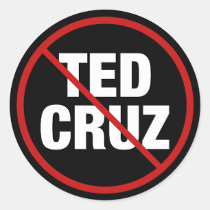 Anti Ted Cruz Texas Democrat Black Political Classic Round Sticker