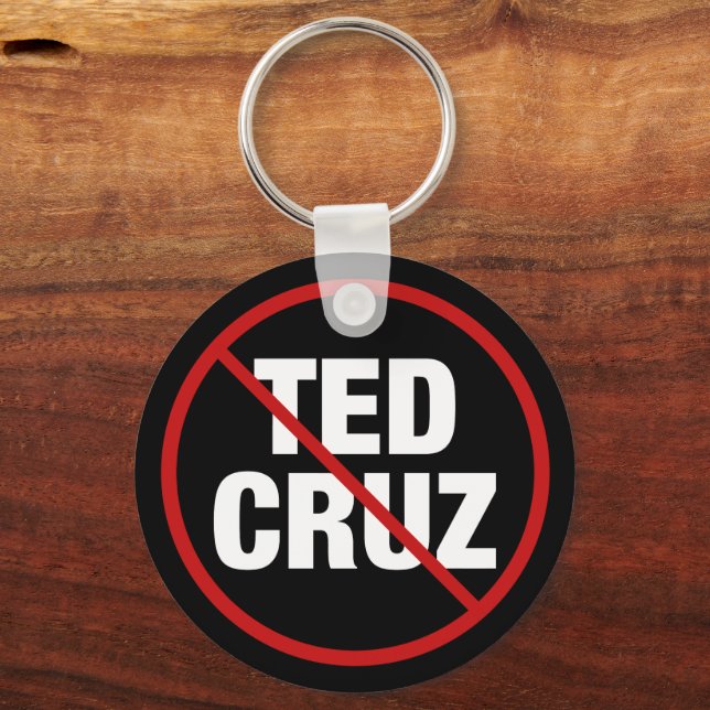 Anti Ted Cruz Texas Democrat Political Key Ring (Front)