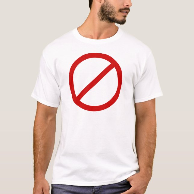 Anti- Template Circle with Slash Template T-Shirt (Front)